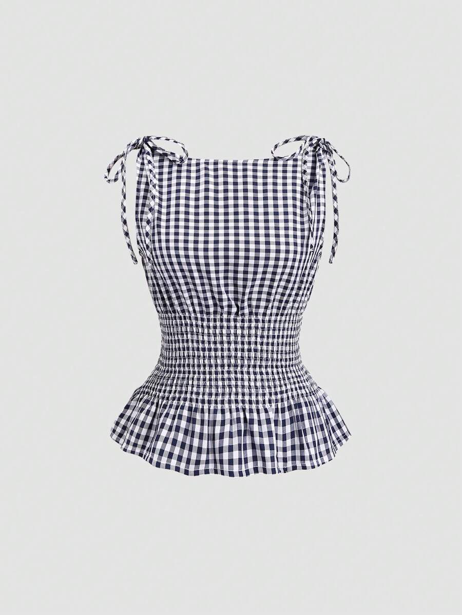 Blusa de tirantes elegante y versátil de estilo francés