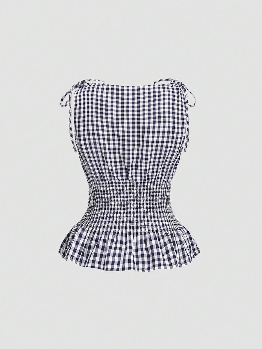 Blusa de tirantes elegante y versátil de estilo francés