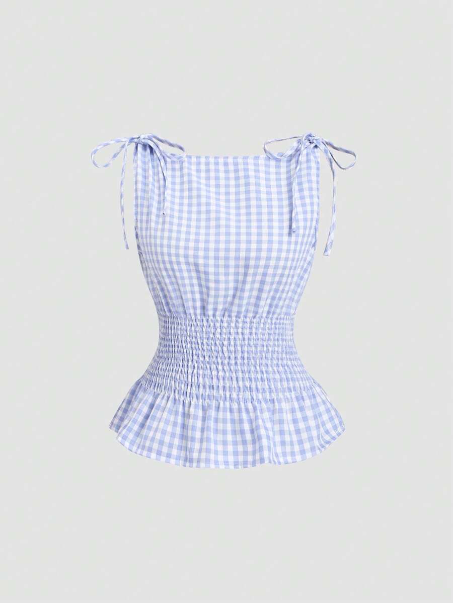 Blusa de tirantes elegante y versátil de estilo francés