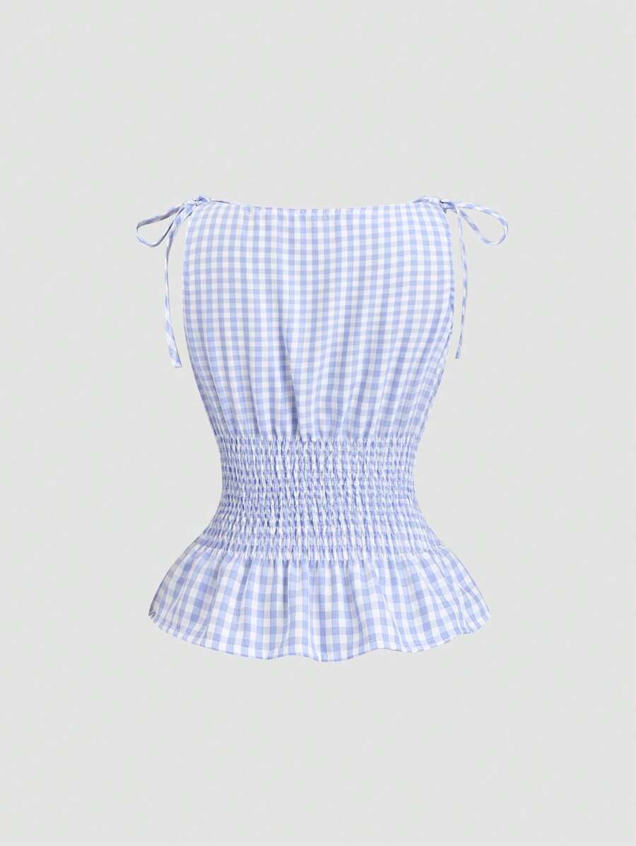 Blusa de tirantes elegante y versátil de estilo francés