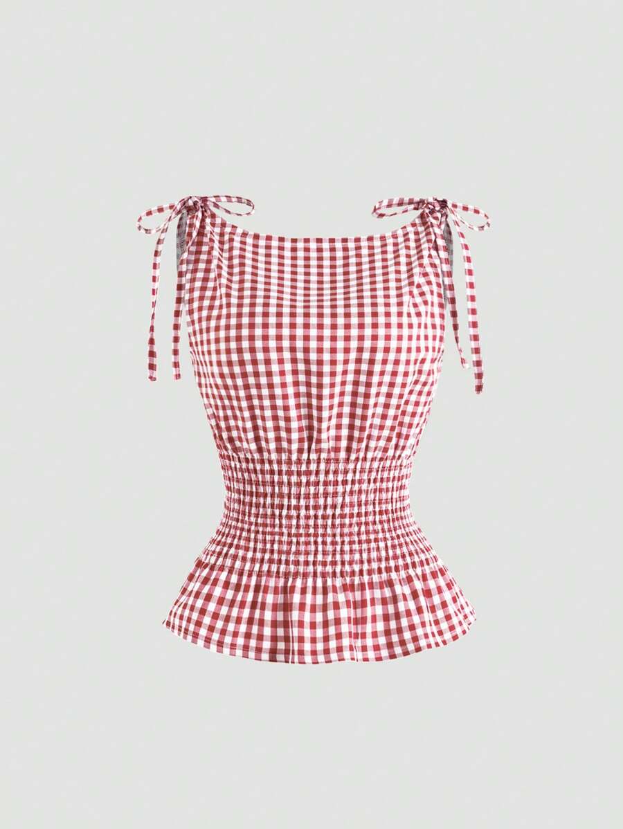 Blusa de tirantes elegante y versátil de estilo francés