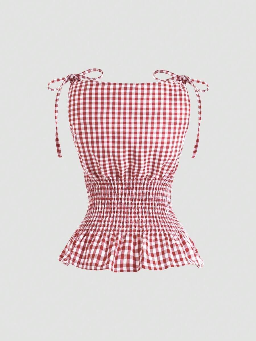 Blusa de tirantes elegante y versátil de estilo francés