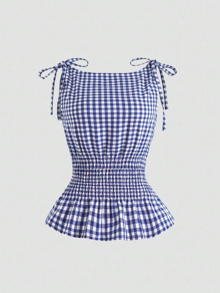 Blusa de tirantes elegante y versátil de estilo francés