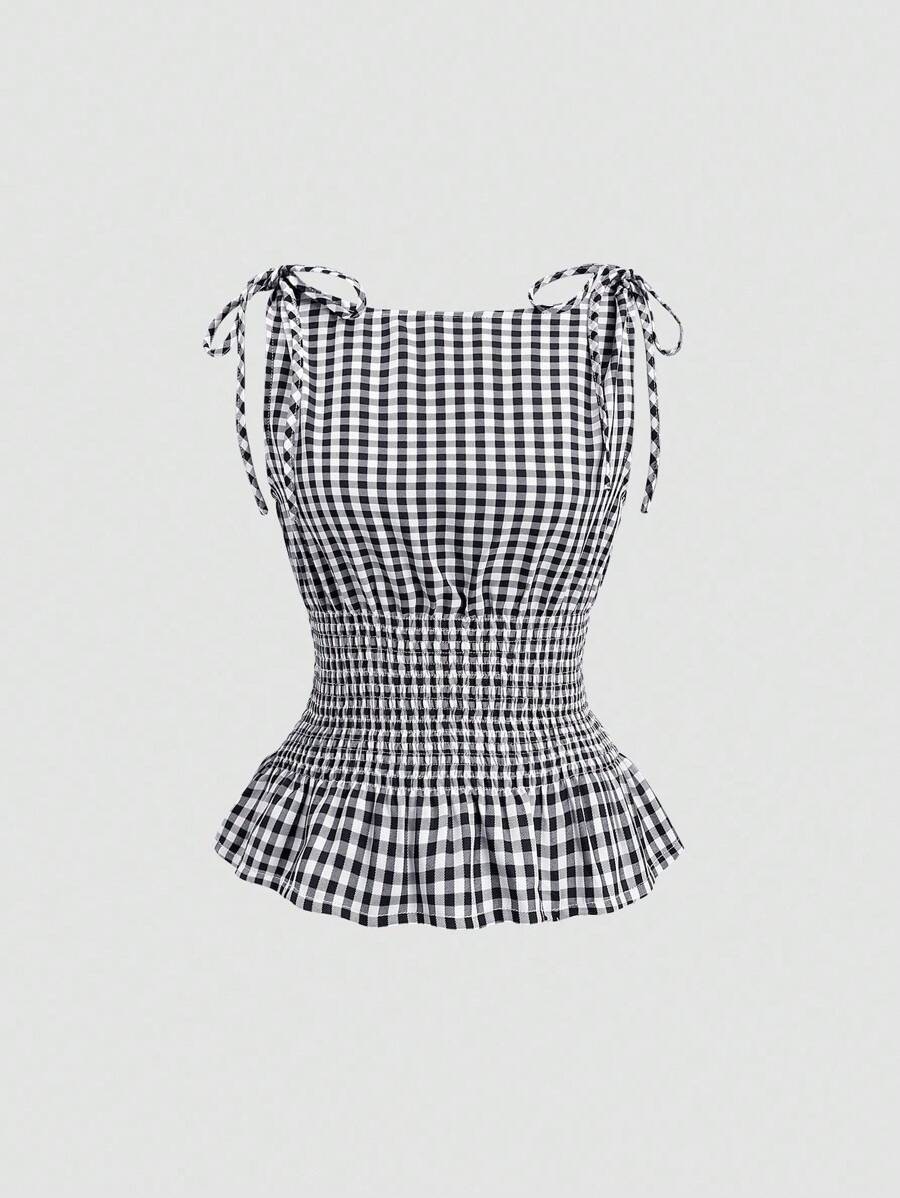 Blusa de tirantes elegante y versátil de estilo francés