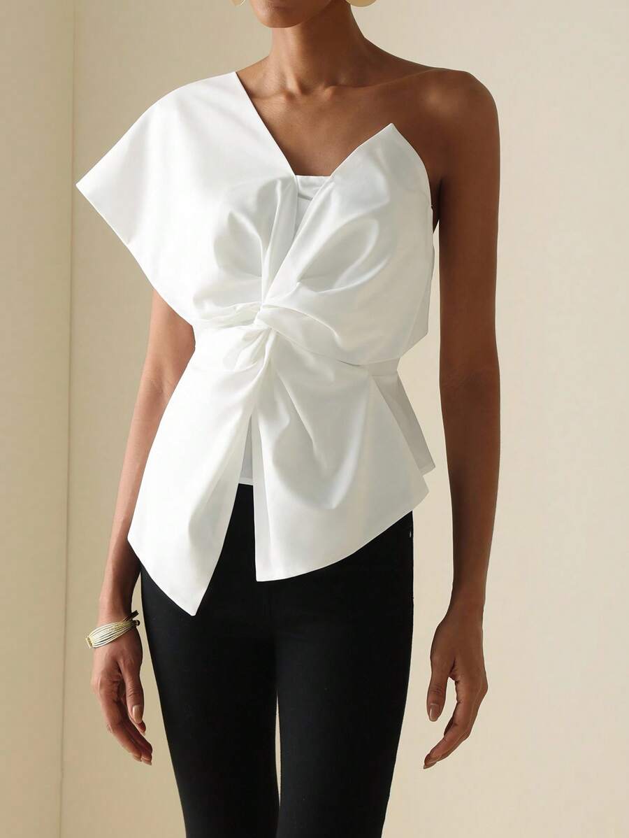 Blusa de un solo hombro elegante