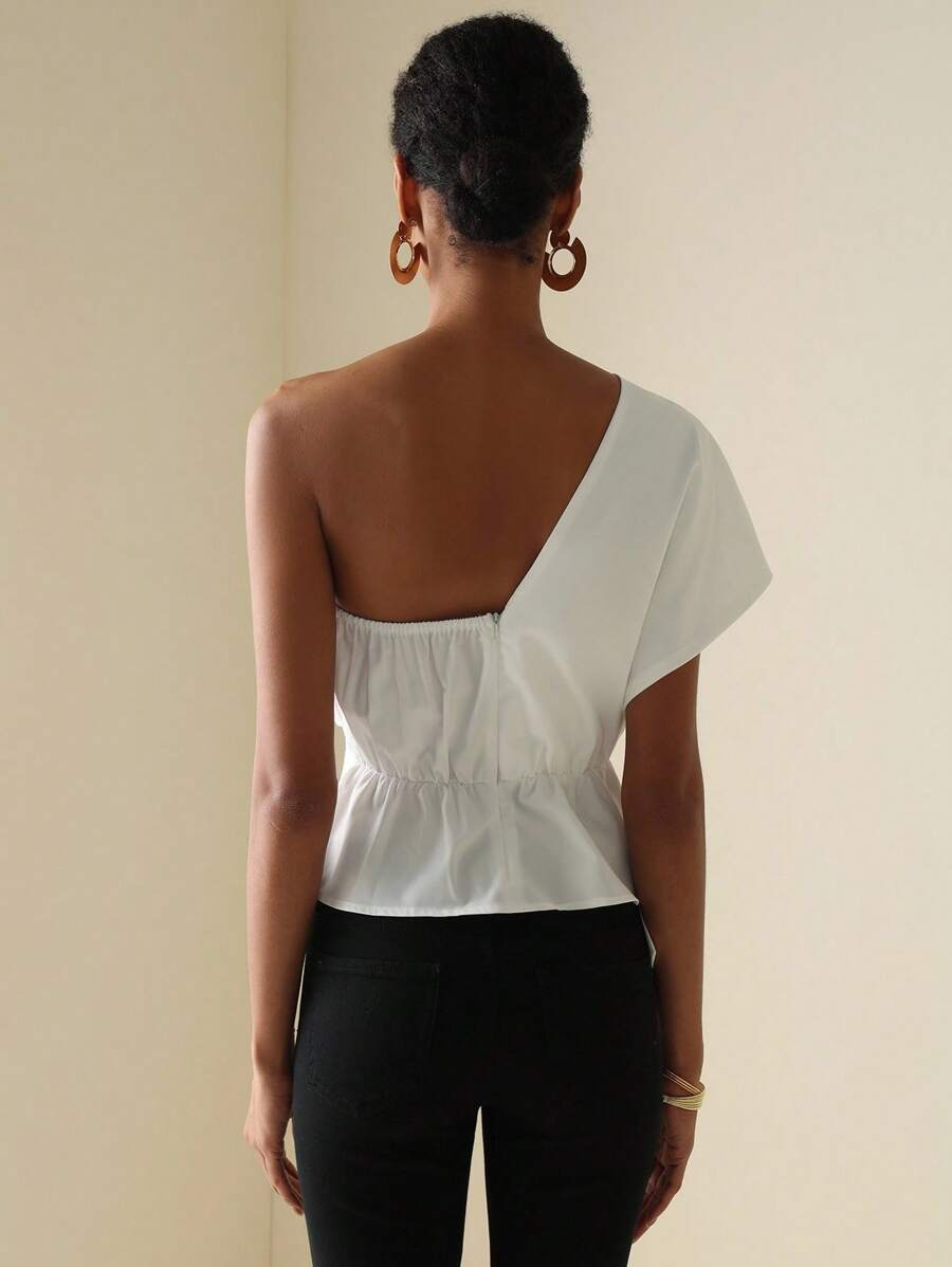 Blusa de un solo hombro elegante