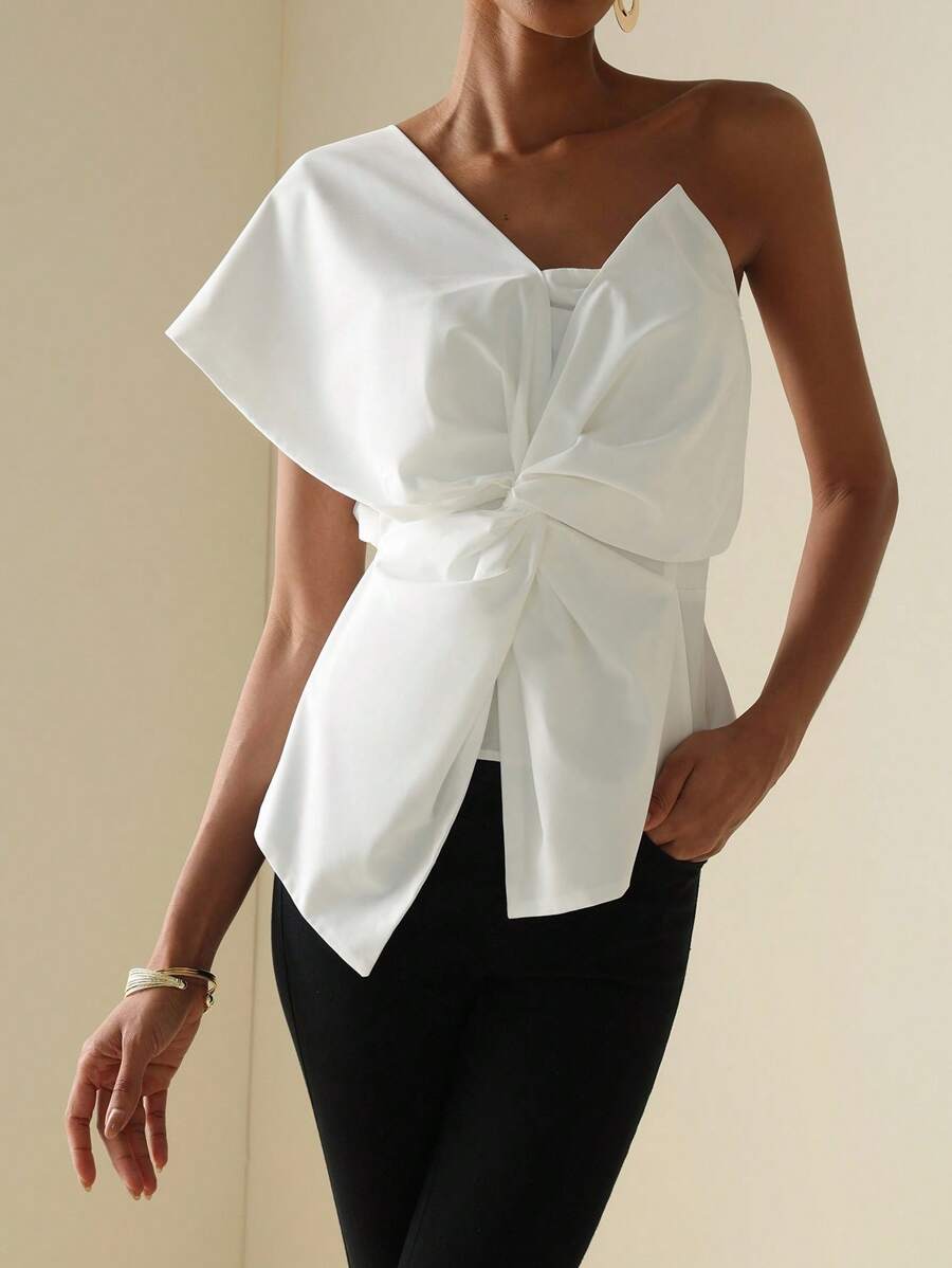 Blusa de un solo hombro elegante