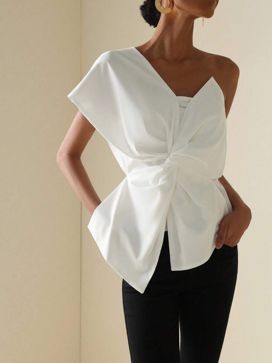 Blusa de un solo hombro elegante