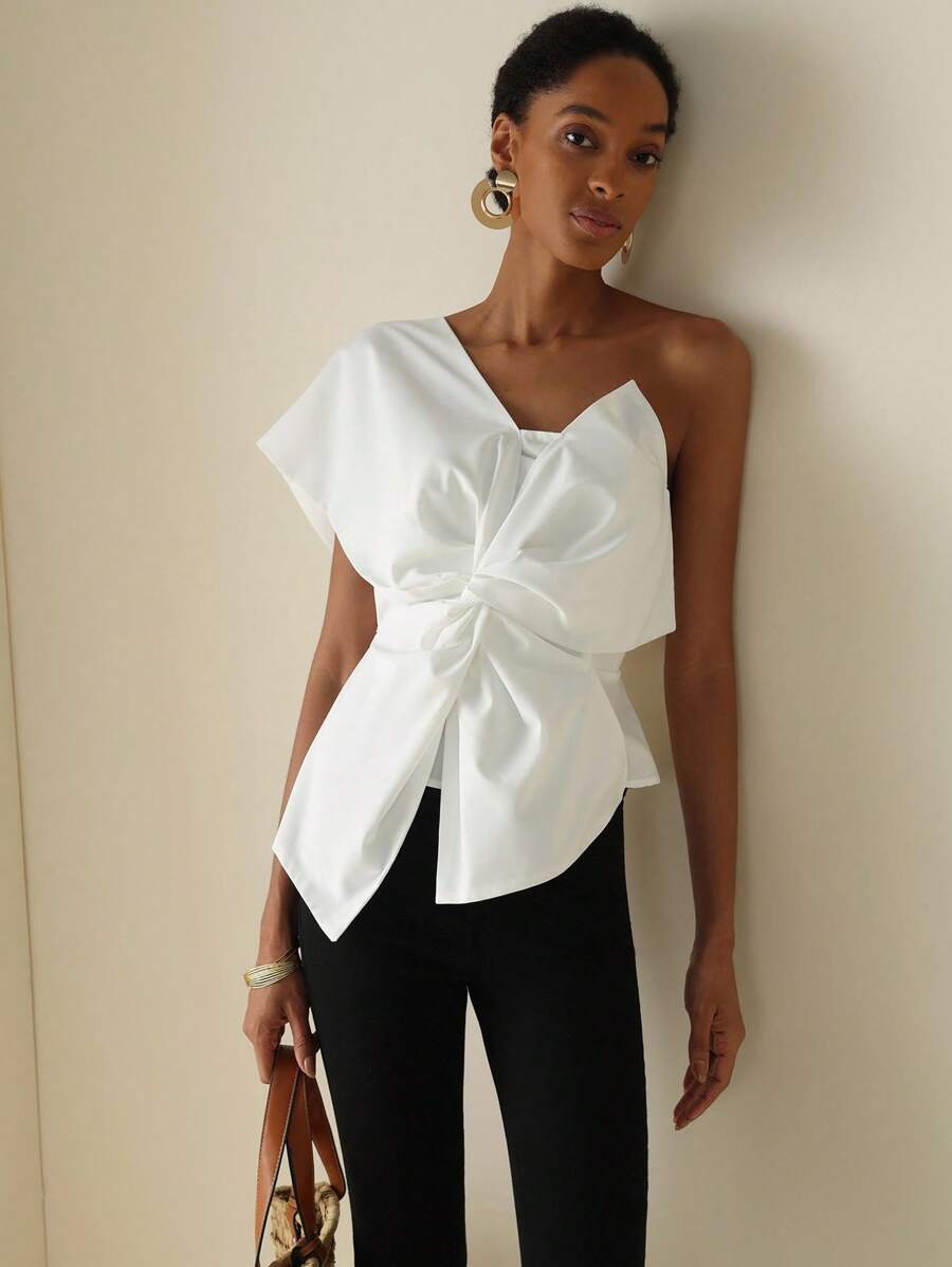 Blusa de un solo hombro elegante