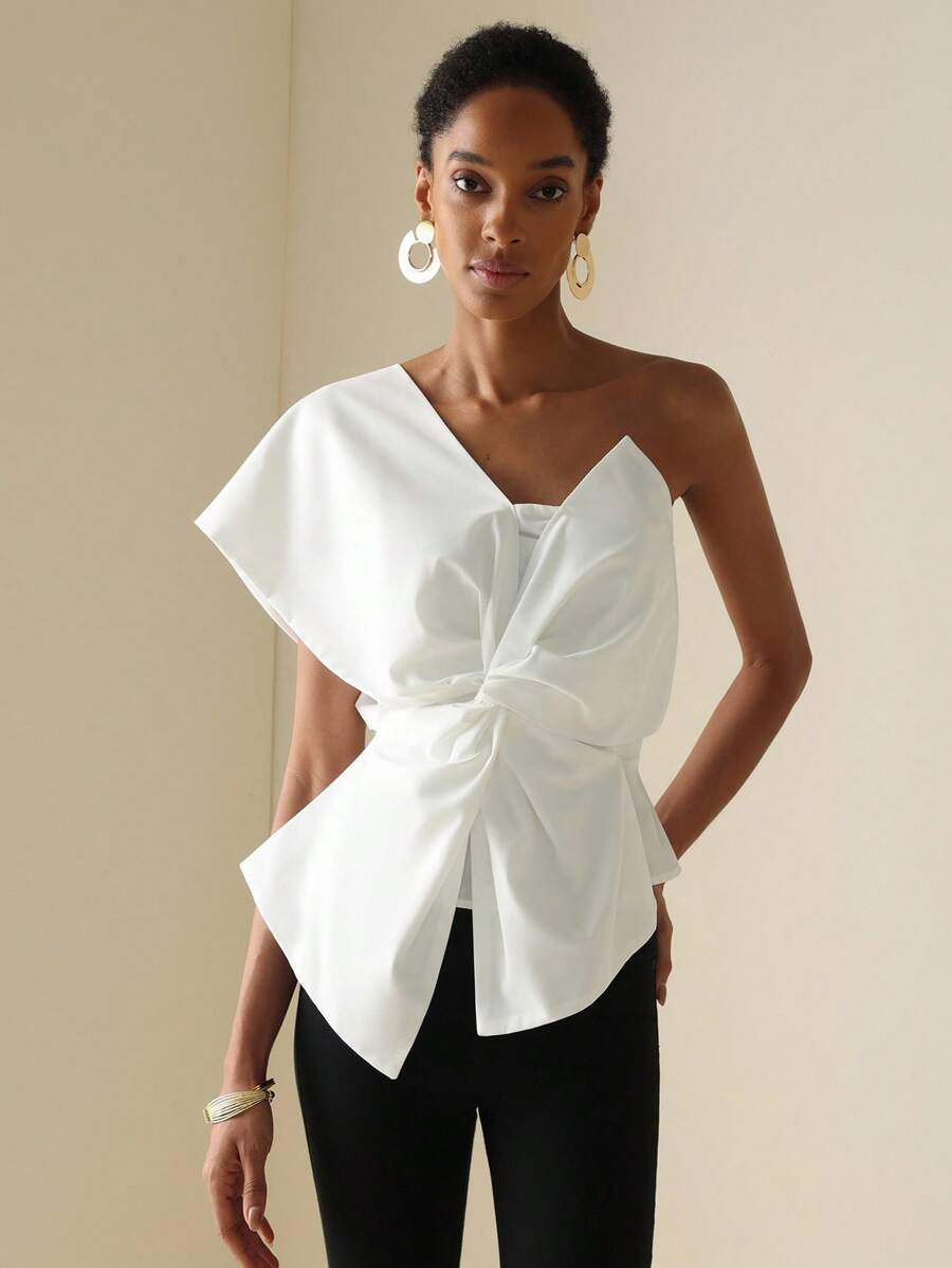 Blusa de un solo hombro elegante