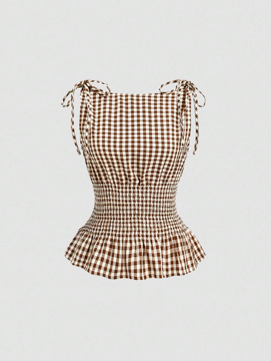 Blusa de tirantes elegante y versátil de estilo francés