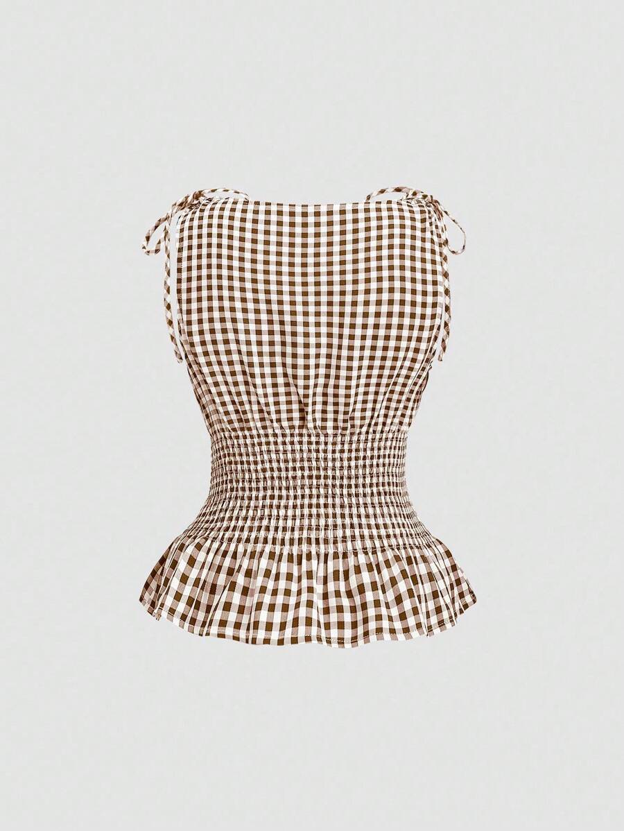 Blusa de tirantes elegante y versátil de estilo francés