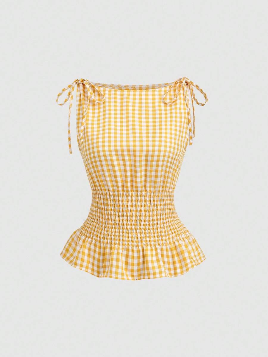 Blusa de tirantes elegante y versátil de estilo francés
