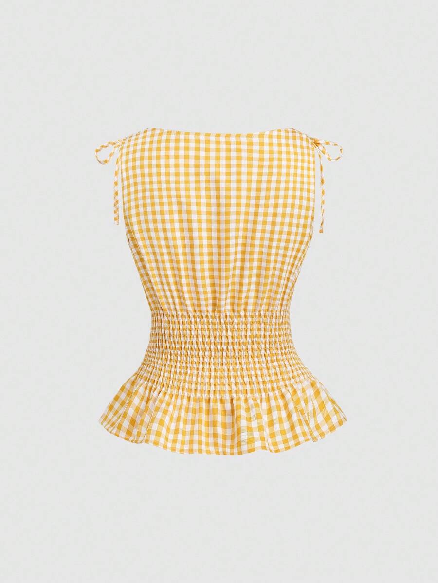 Blusa de tirantes elegante y versátil de estilo francés
