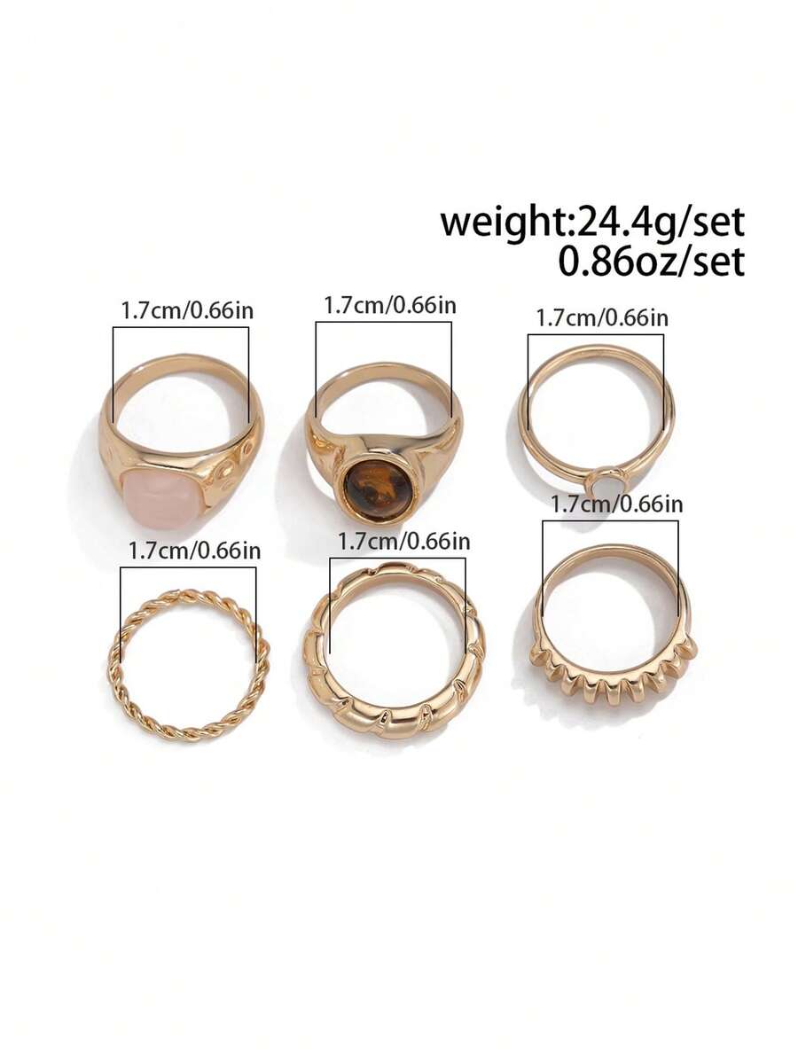 Juego de 13 anillos de metal líquido solar con textura asimétrica fluida o martillada