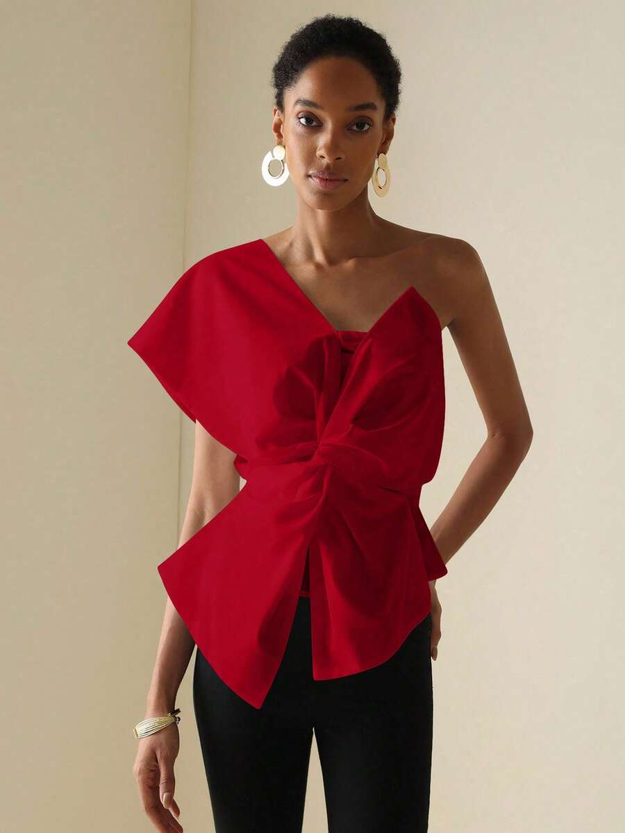 Blusa de un solo hombro elegante