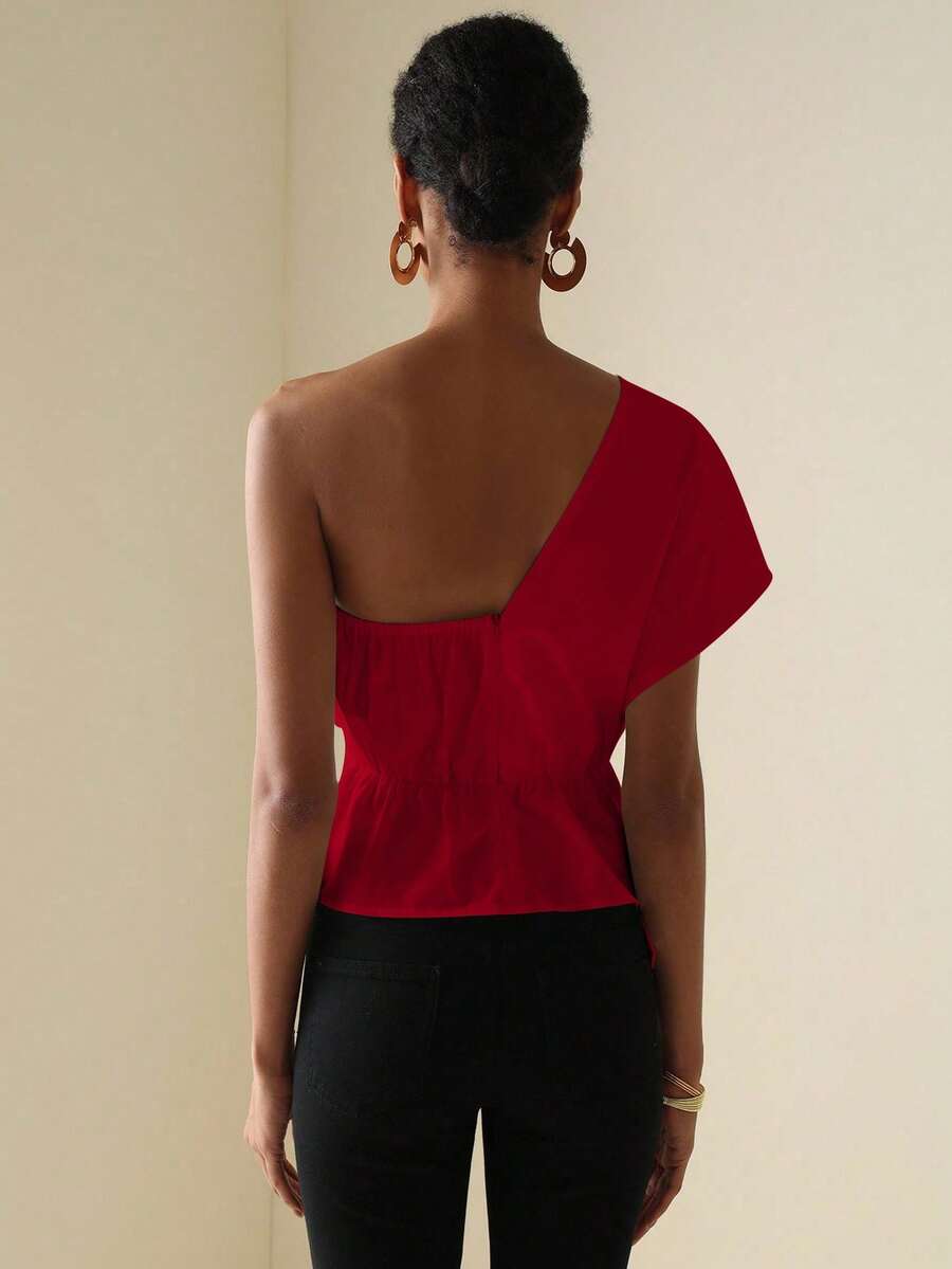 Blusa de un solo hombro elegante