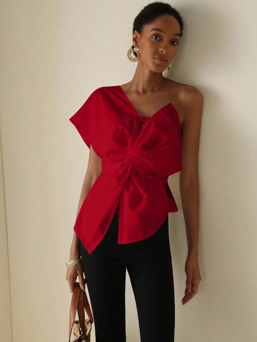Blusa de un solo hombro elegante