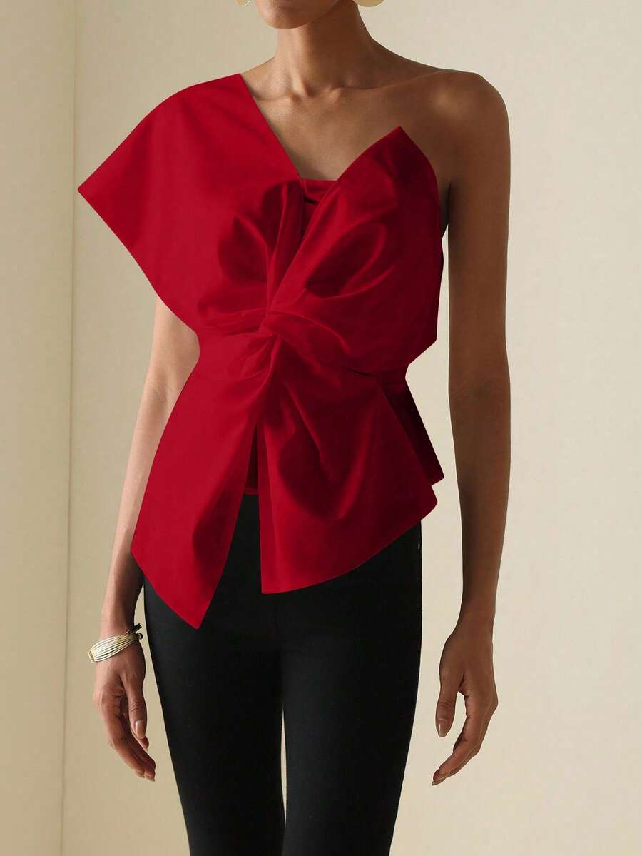 Blusa de un solo hombro elegante