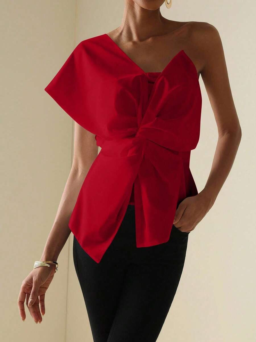 Blusa de un solo hombro elegante