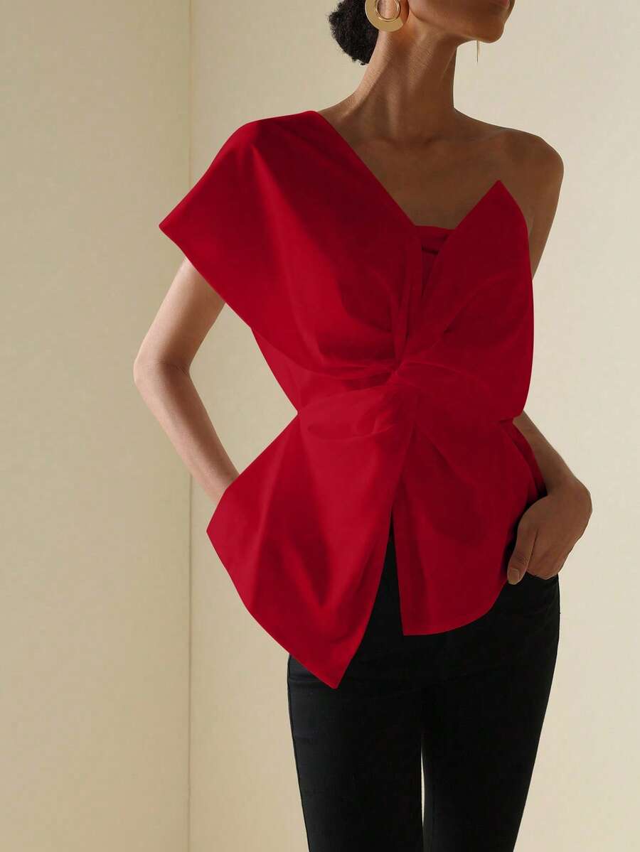 Blusa de un solo hombro elegante