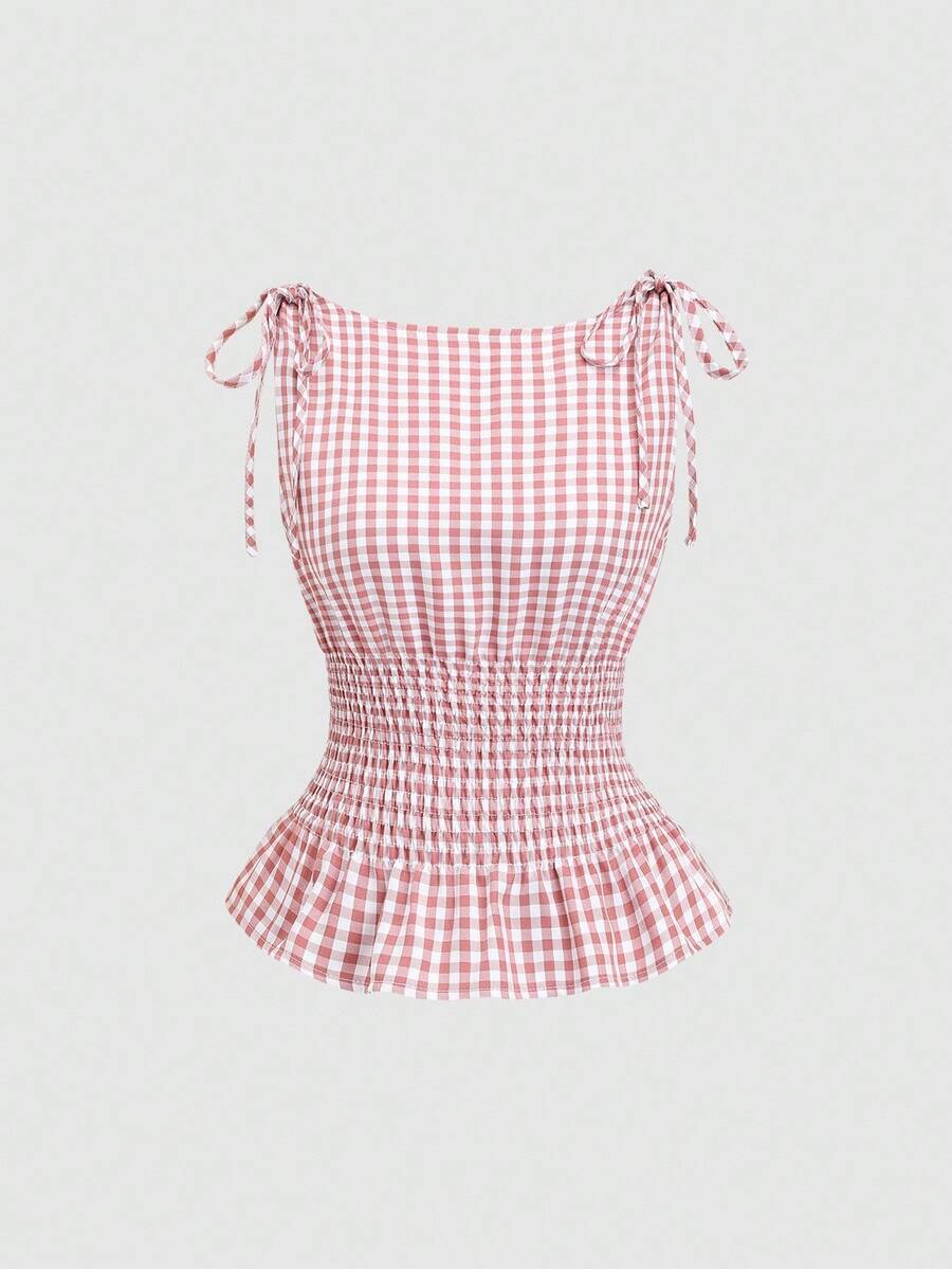 Blusa de tirantes elegante y versátil de estilo francés