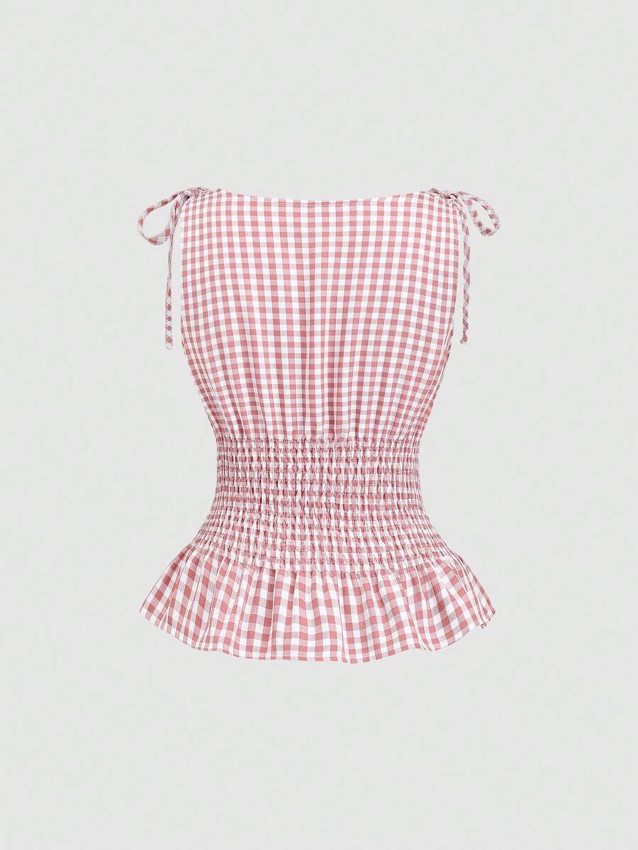 Blusa de tirantes elegante y versátil de estilo francés