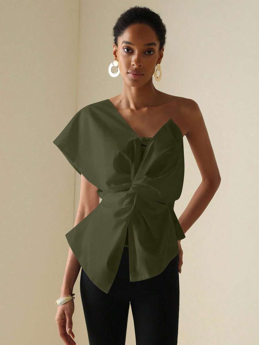 Blusa de un solo hombro elegante