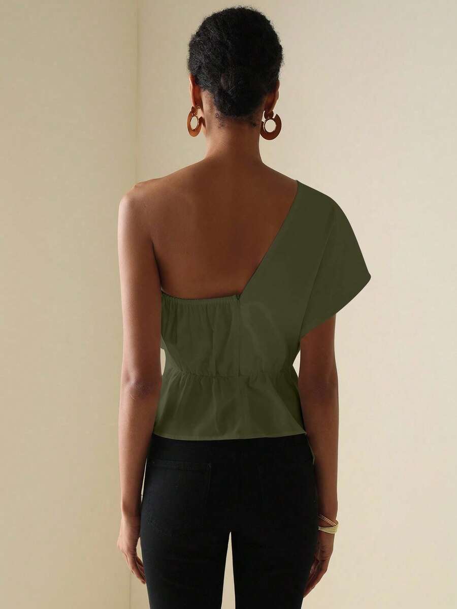 Blusa de un solo hombro elegante