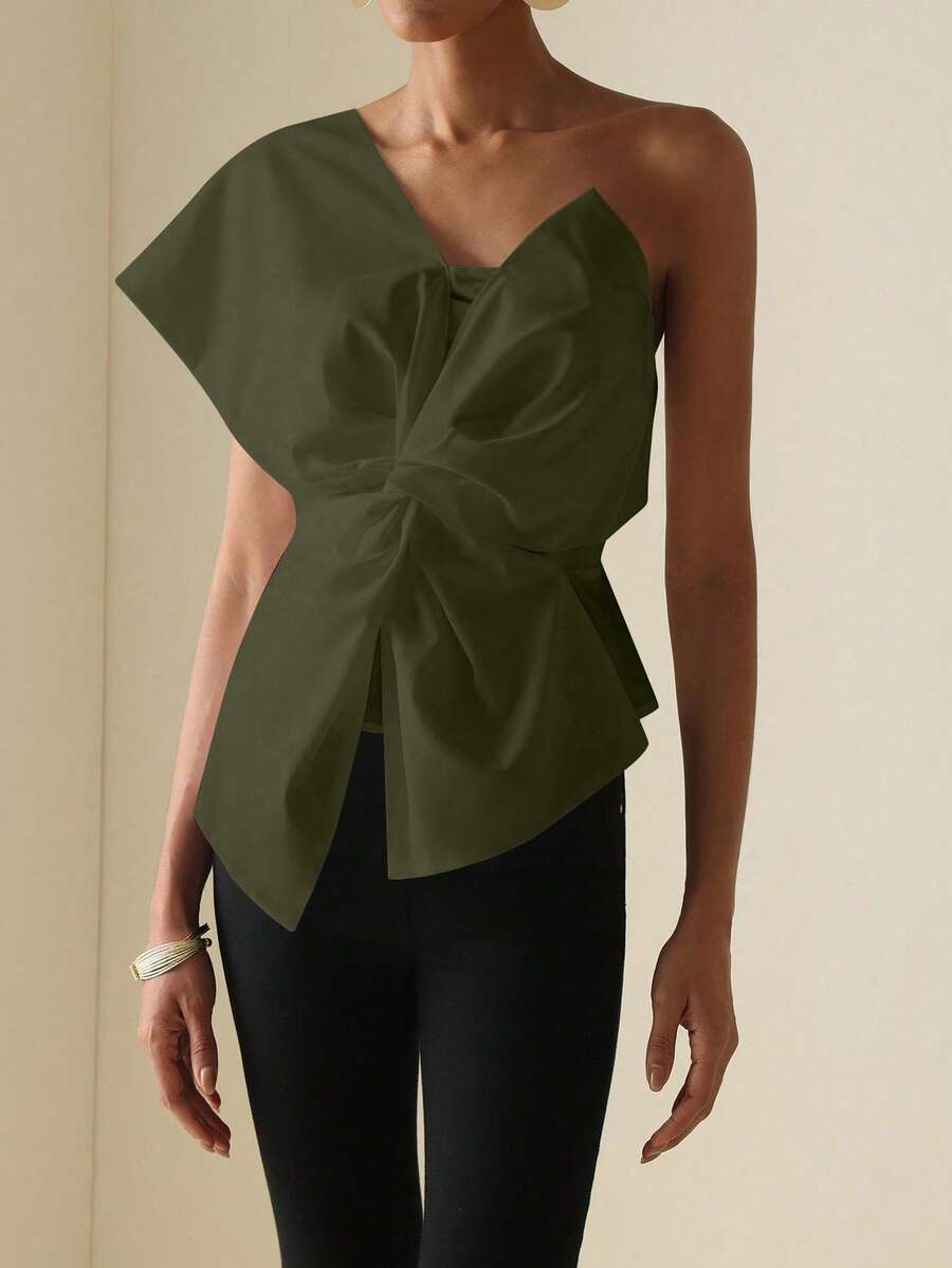 Blusa de un solo hombro elegante