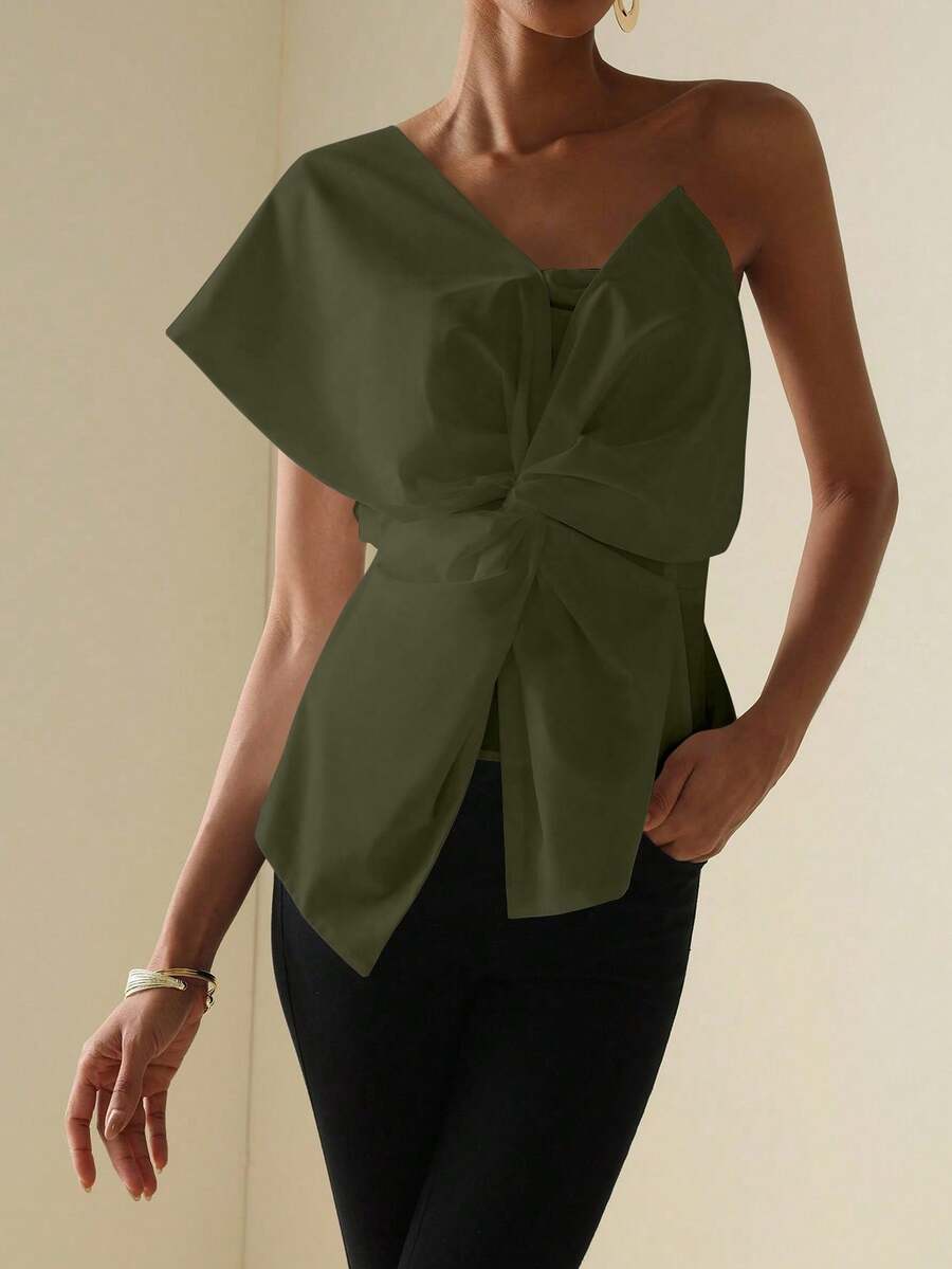 Blusa de un solo hombro elegante