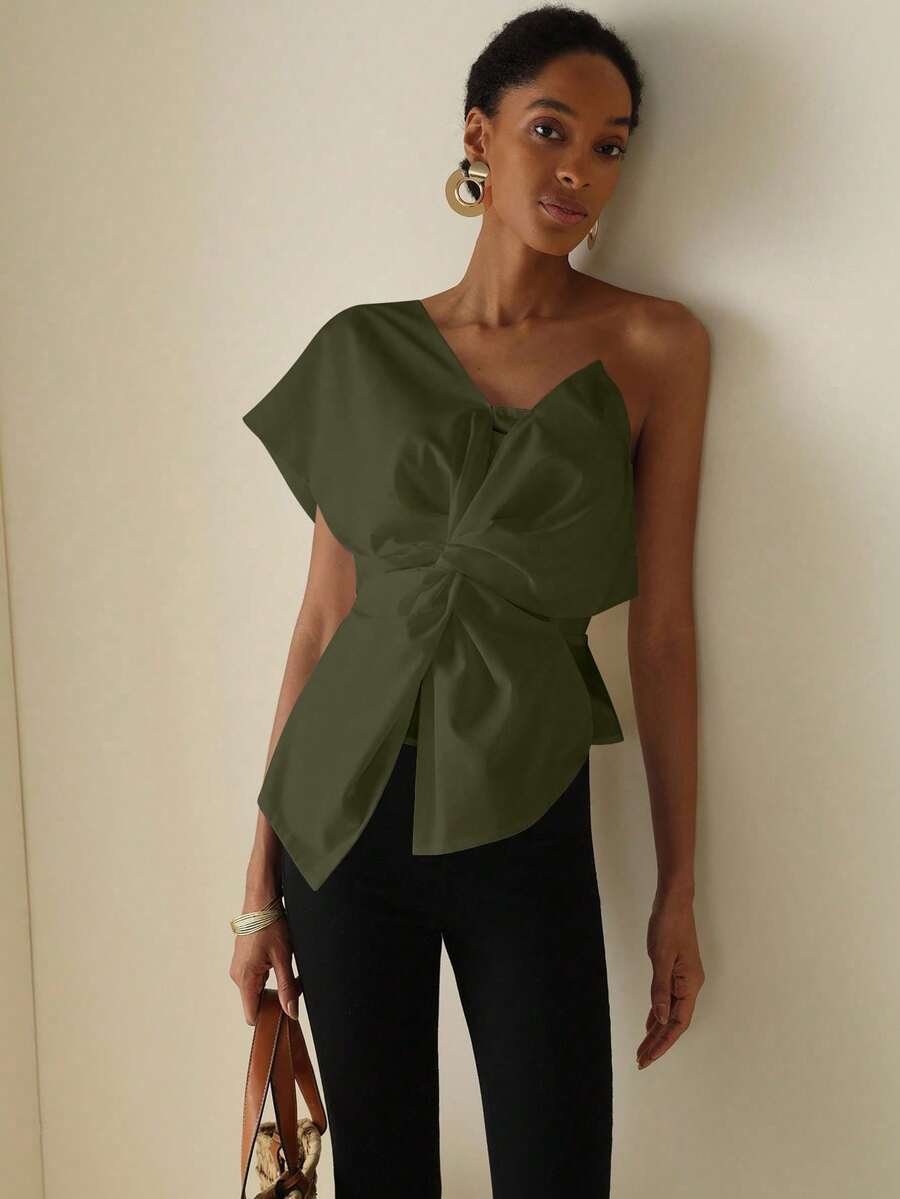 Blusa de un solo hombro elegante