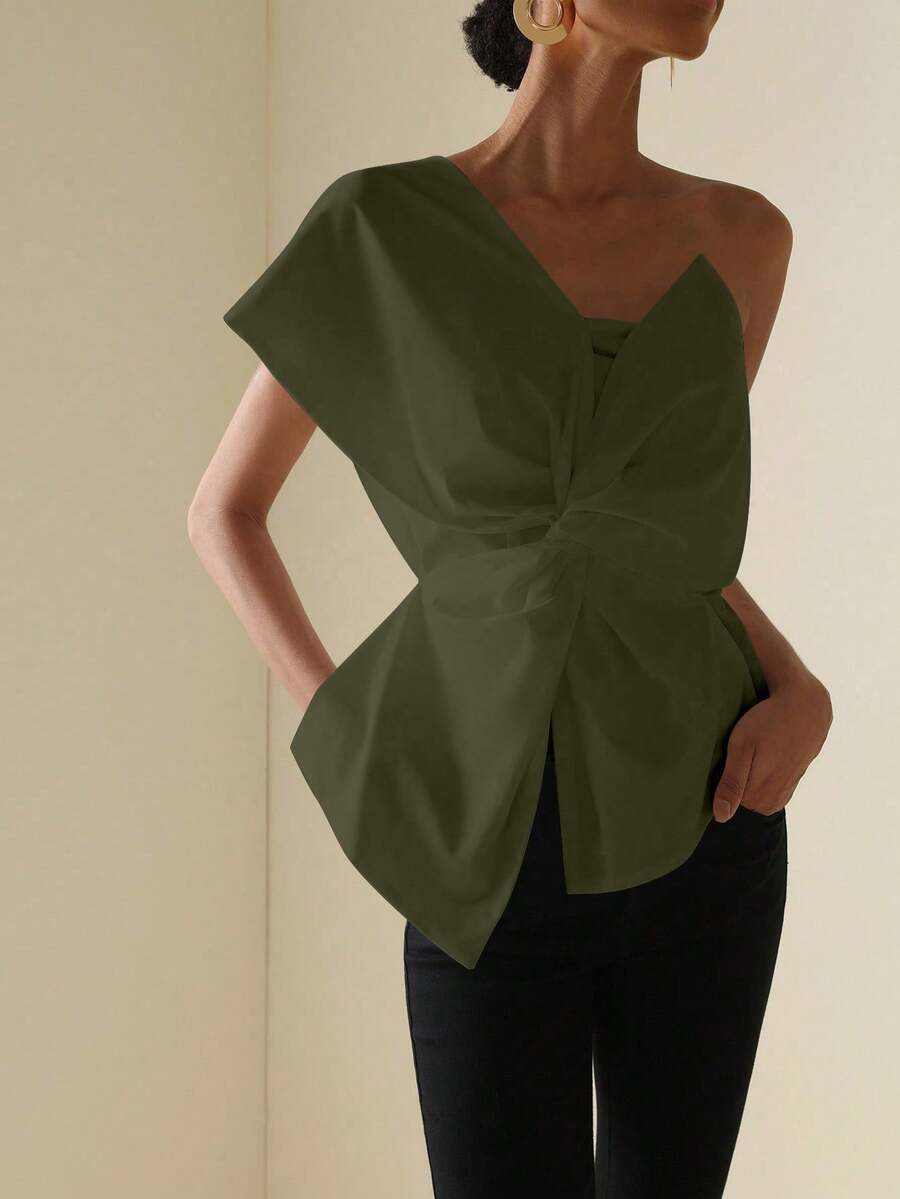 Blusa de un solo hombro elegante