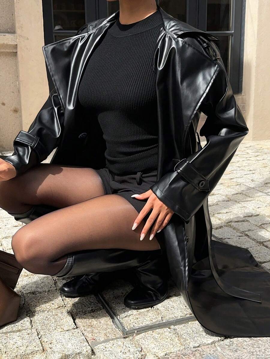 Chaqueta bimba casual de piel sintética