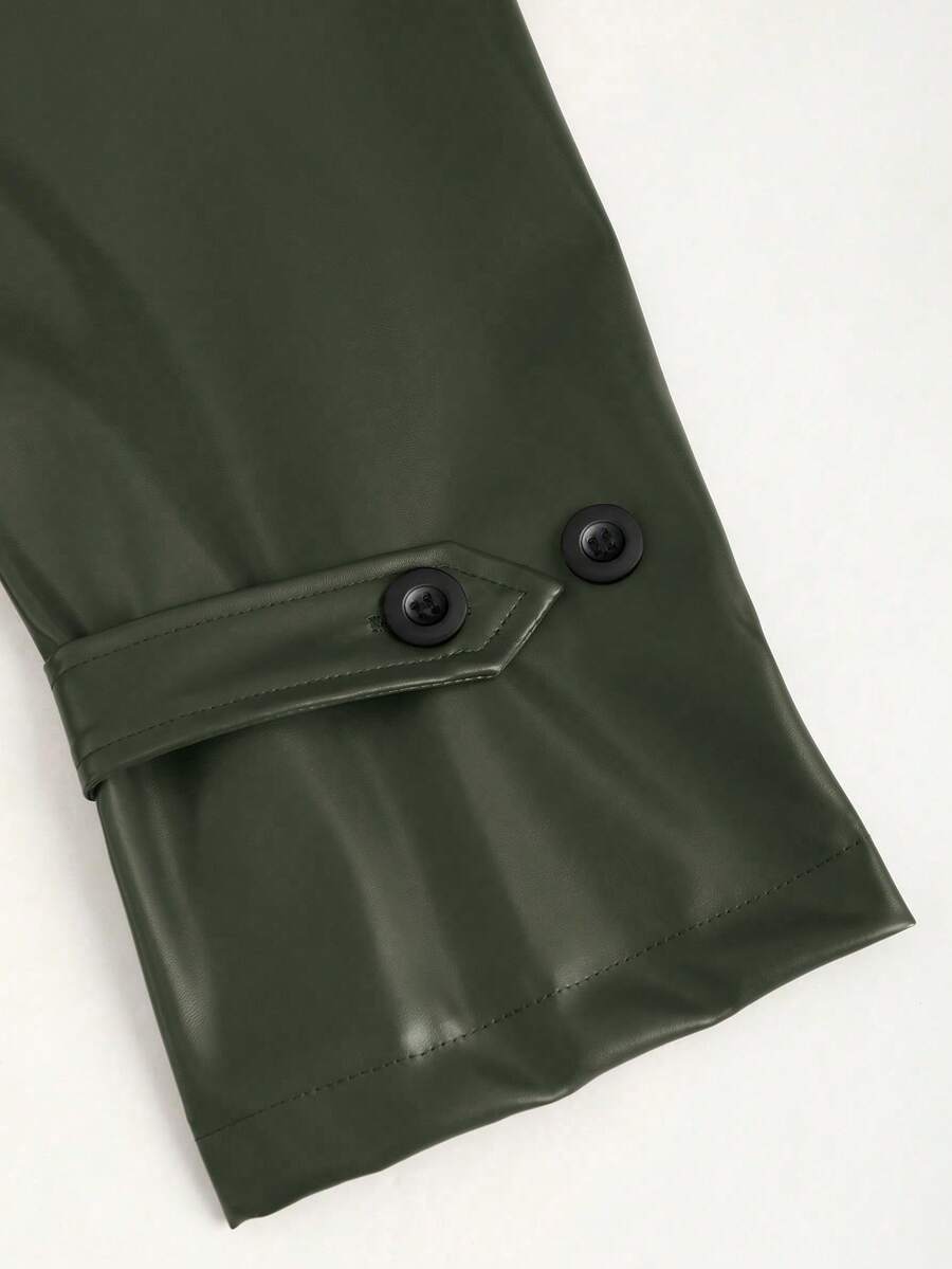 Chaqueta bimba casual de piel sintética