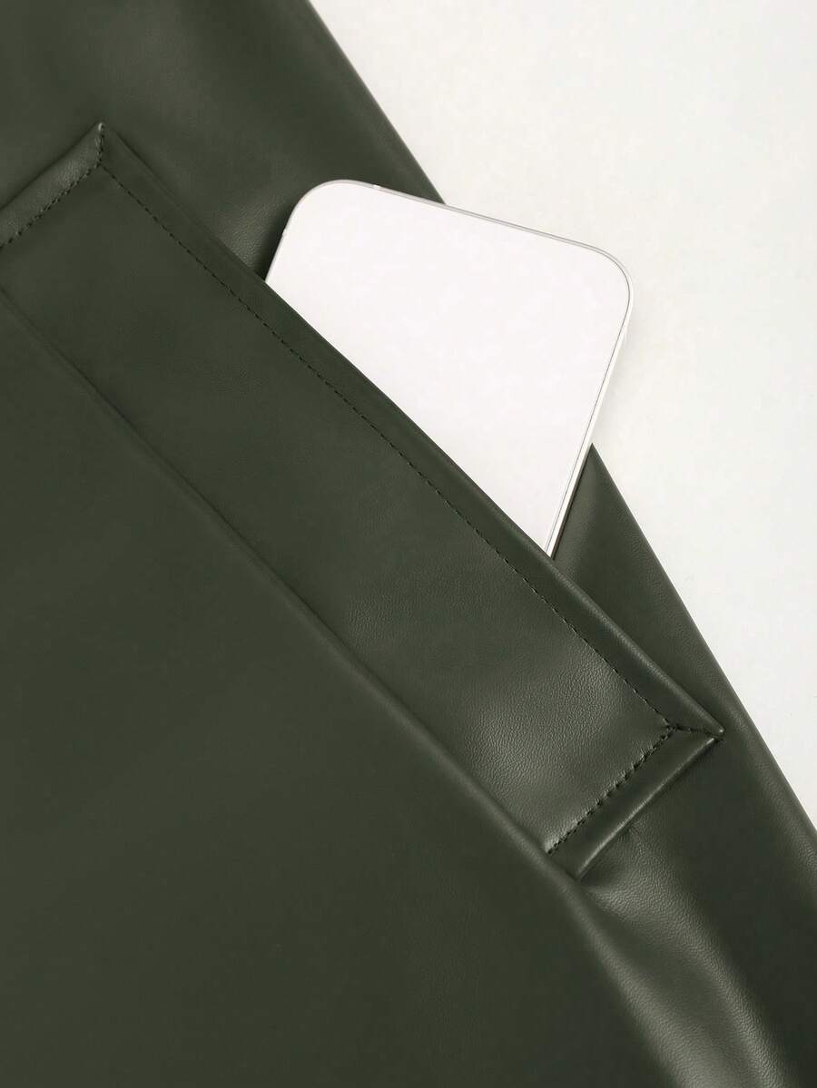 Chaqueta bimba casual de piel sintética