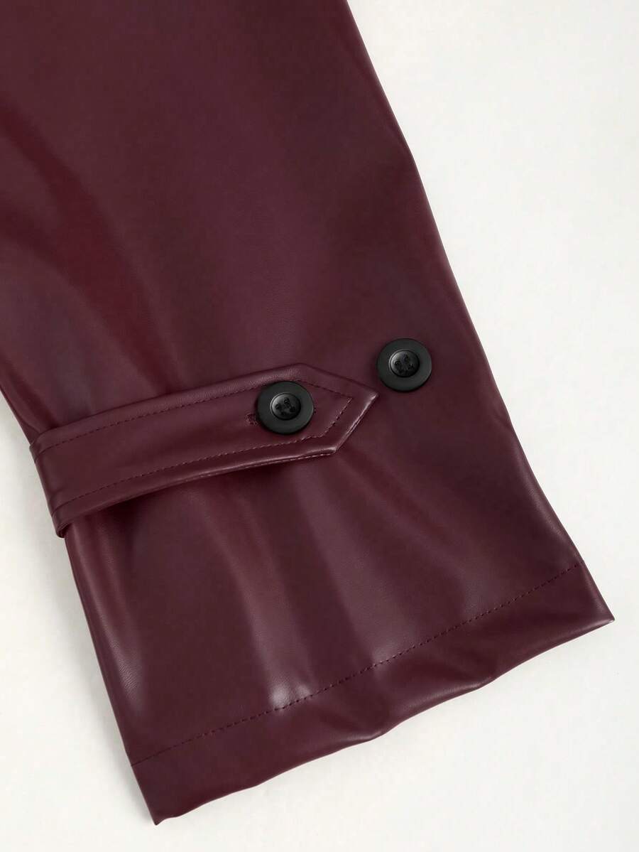 Chaqueta bimba casual de piel sintética