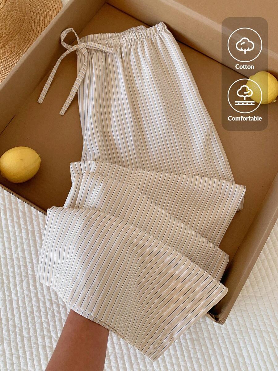Pantalones casuales con estampado a cuadros para mujer.