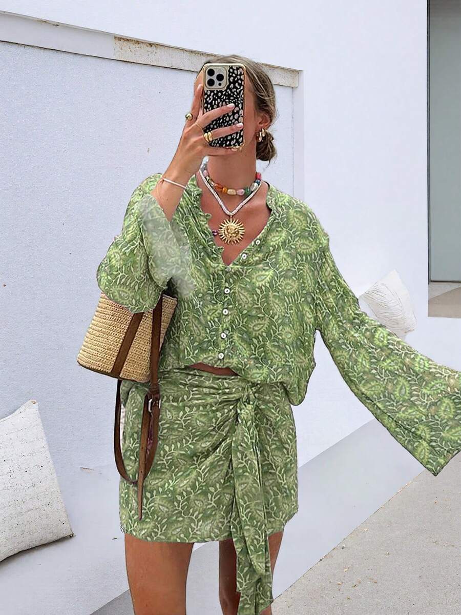 Conjunto de 2 piezas estilo bohemio elegante
