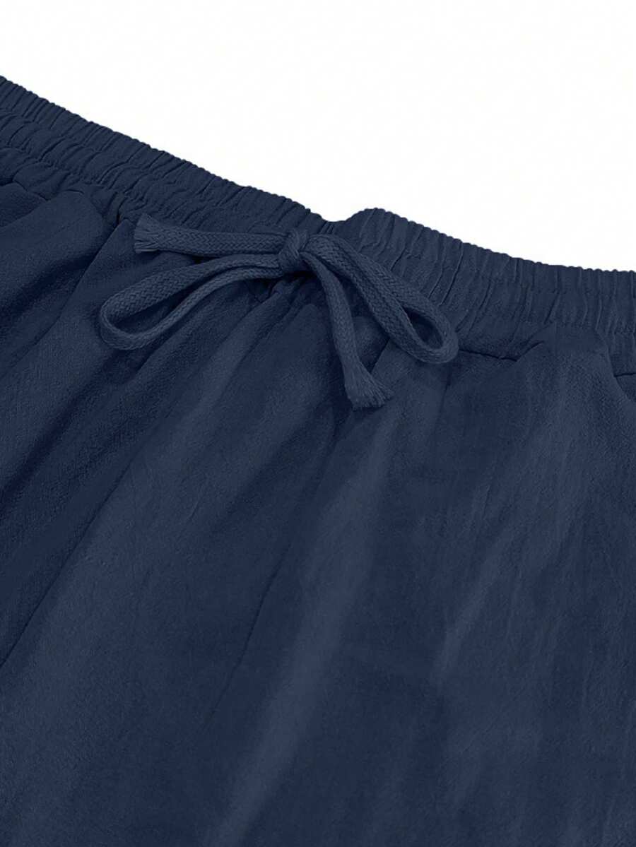 Pantalones largos casuales de lino para hombre, finos y transpirables