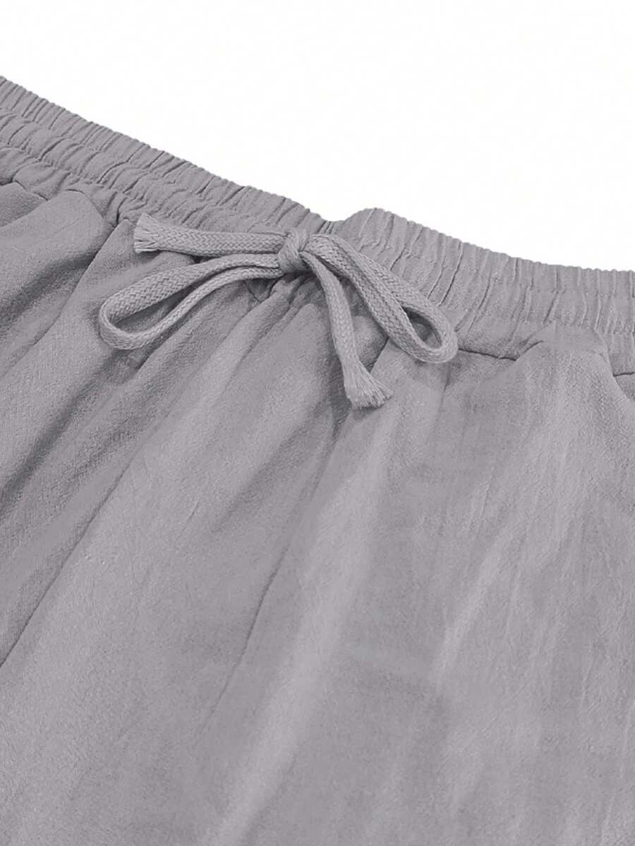Pantalones largos casuales de lino para hombre, finos y transpirables