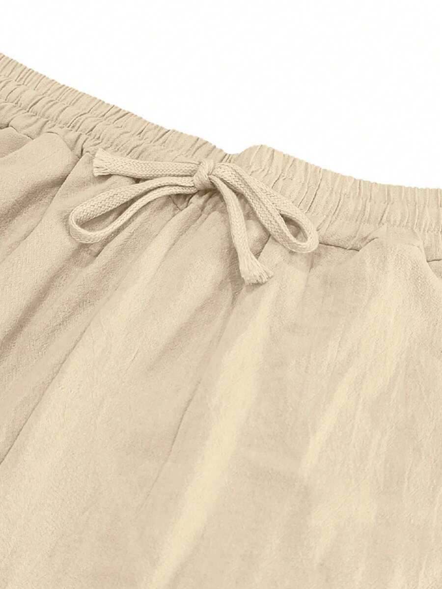 Pantalones largos casuales de lino para hombre, finos y transpirables
