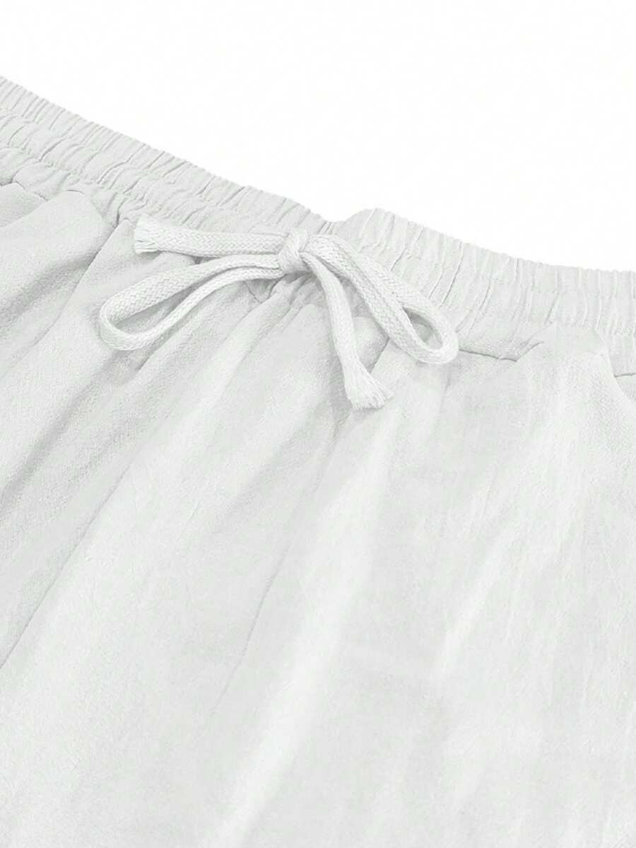 Pantalones largos casuales de lino para hombre, finos y transpirables