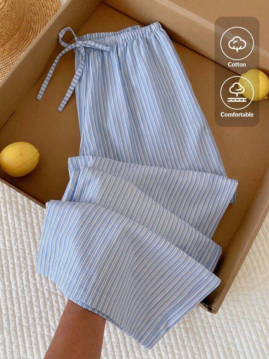 Pantalones casuales con estampado a cuadros para mujer.