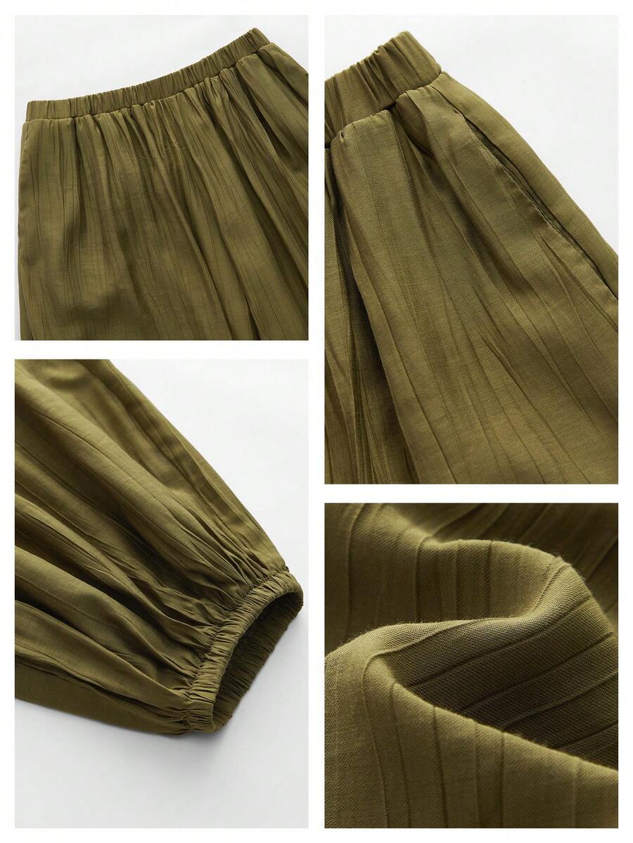 Maija Pantalones casuales de unicolor para mujer