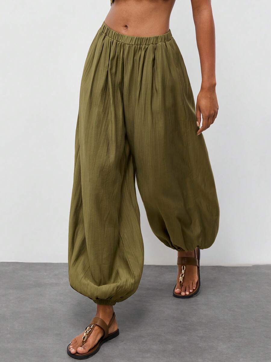 Maija Pantalones casuales de unicolor para mujer