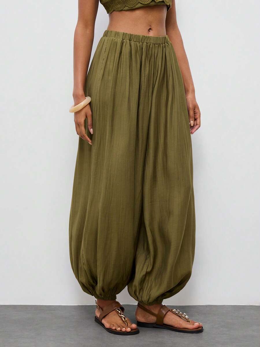 Maija Pantalones casuales de unicolor para mujer