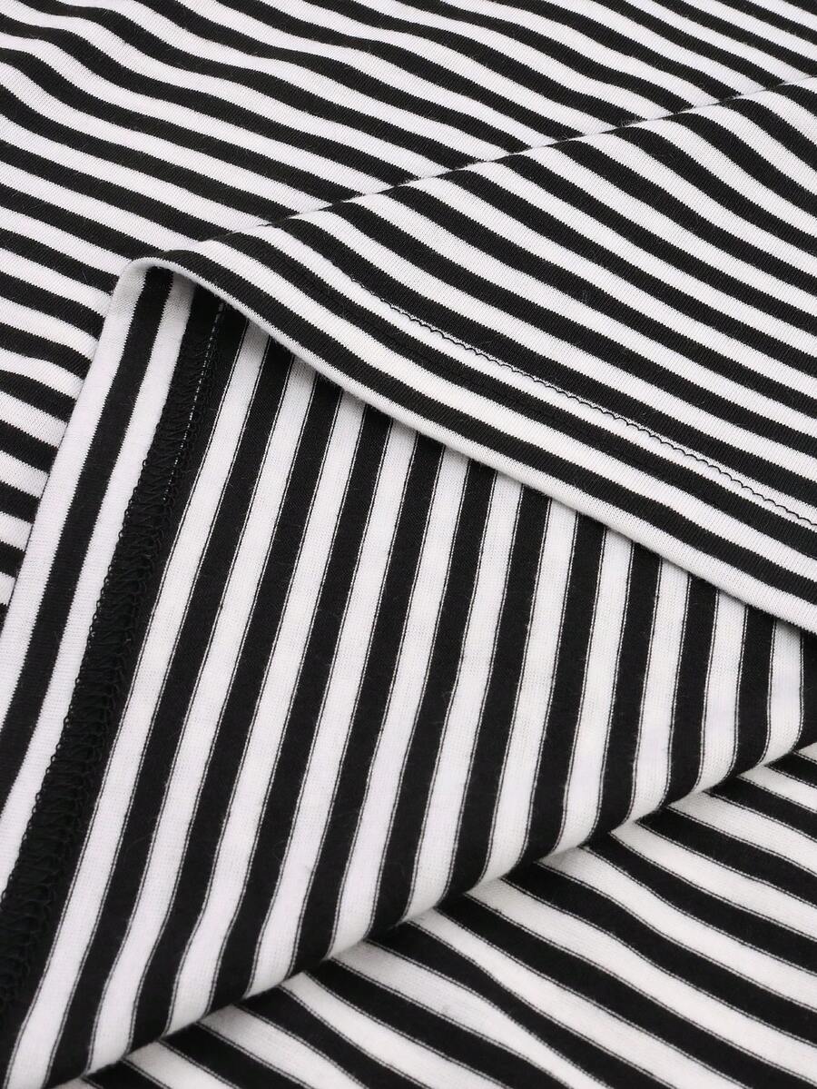 Camiseta suelta de hombro caído con estampado de letras casual para hombre