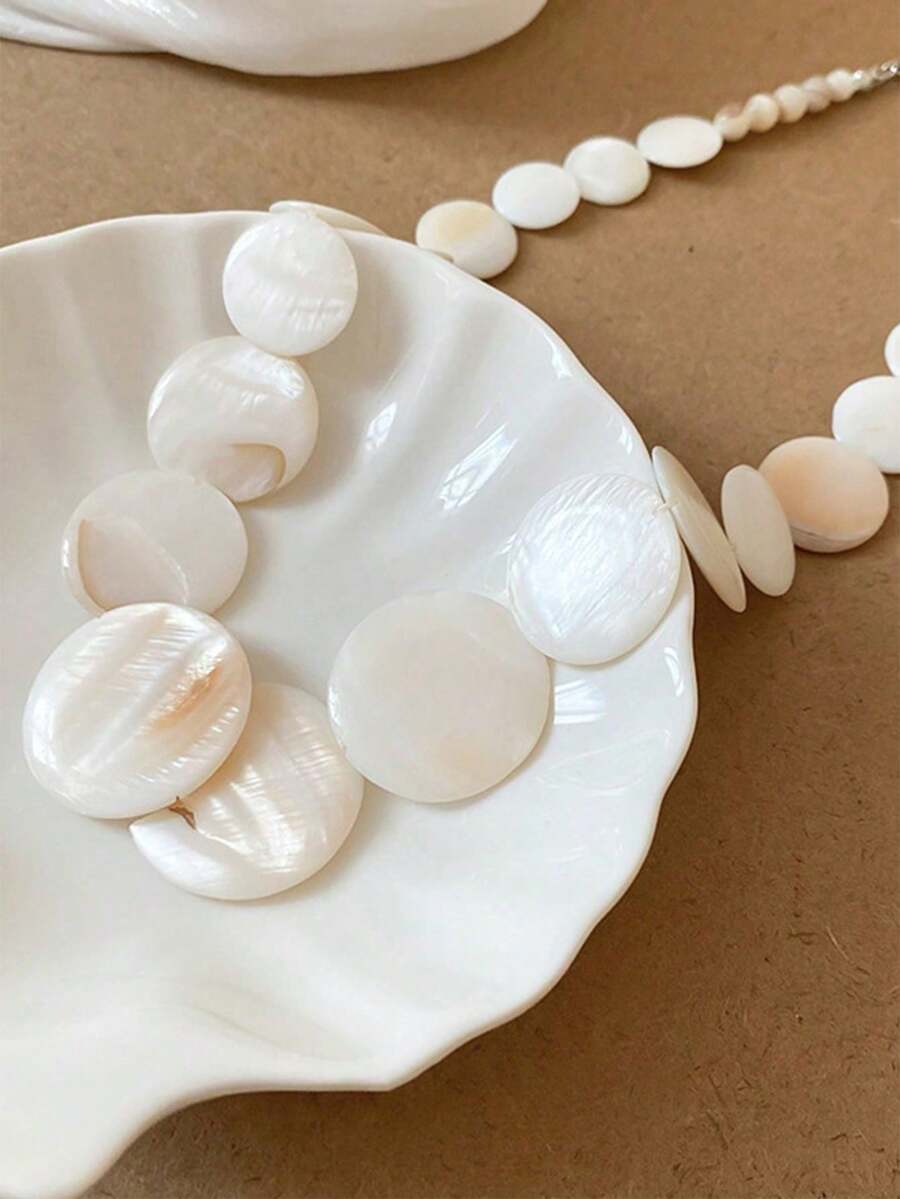 Pieza Collar de concha natural estilo Hawái