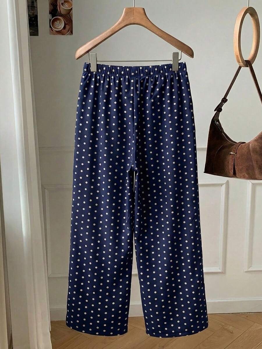 Pantalones casuales con estampado a cuadros para mujer.